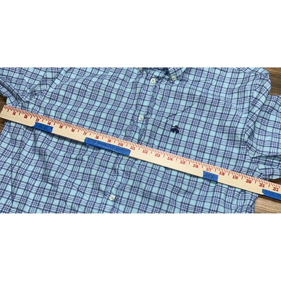 Brooks‎ Brothers Men's Medium 1818 Blue Plaid Button Down Long Sleeve Shirt - Picture 7 of 8